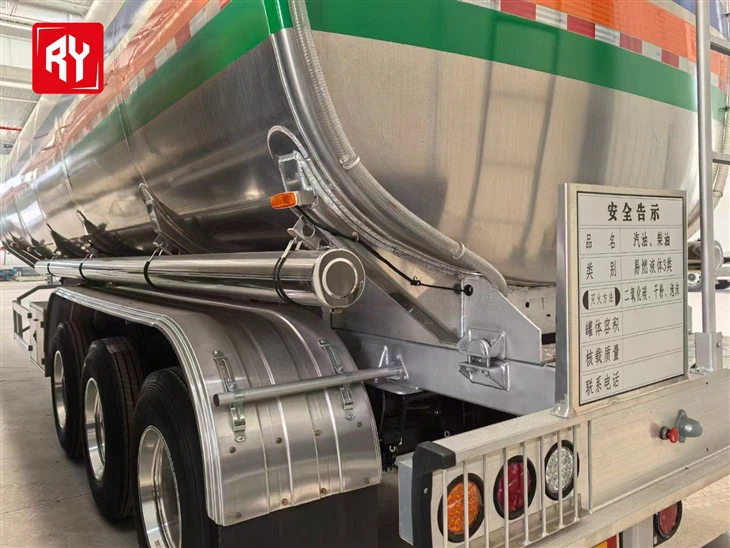 Ruiyuan brand 50 cubic meters 6 compartments aluminum alloy semi-trailer price